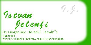 istvan jelenfi business card